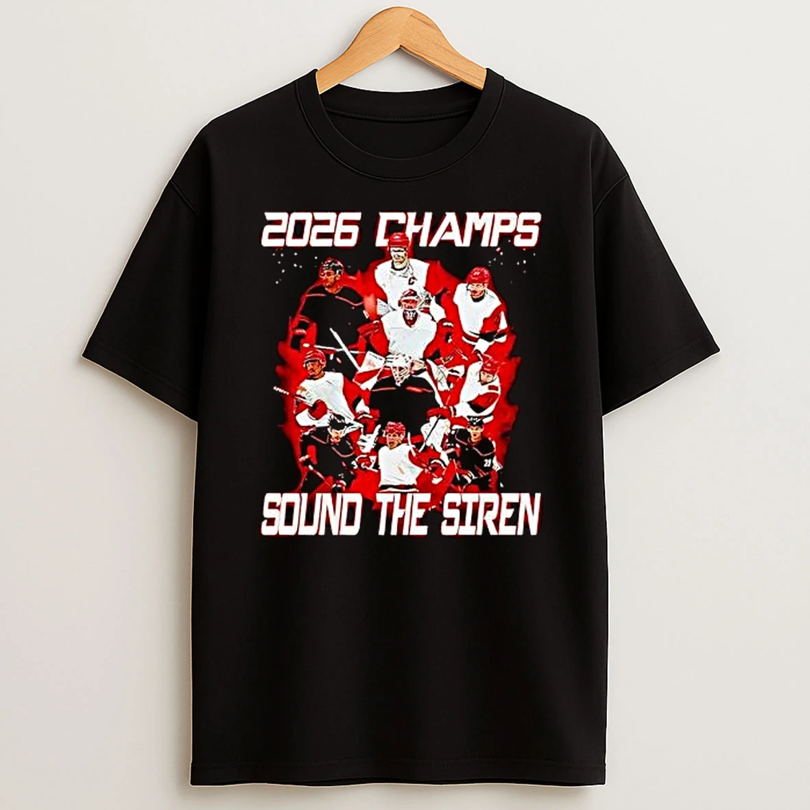 500 Level 2026 Champs Sound The Siren Carolina Hurricanes T Shirt