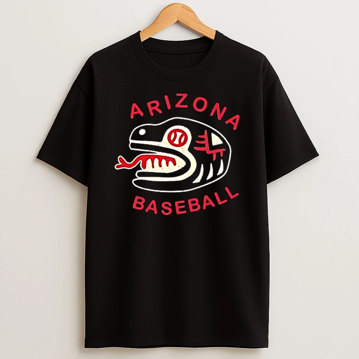 Arizona Baseball Native Style Rattlesnake Graphic Tee T Shirt