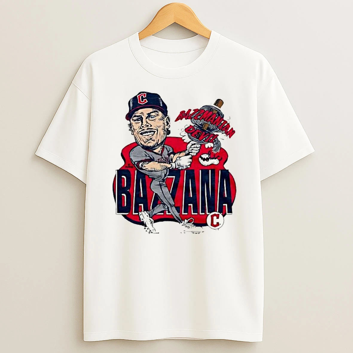 Bazzmanian Devil Travis Bazzana Cleveland Guardians T Shirt