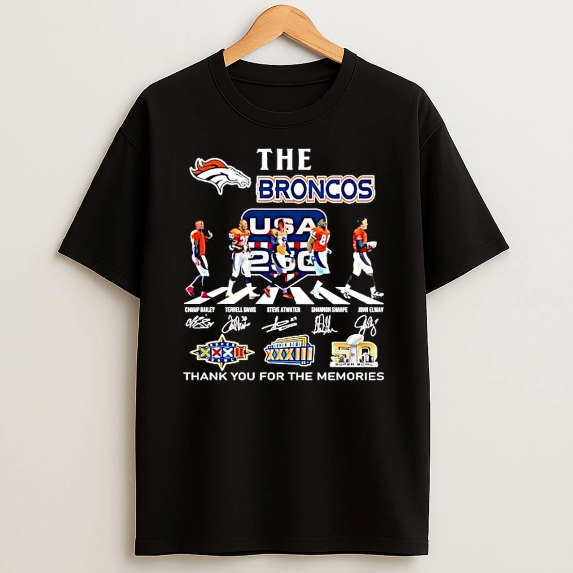 Champ Bailey Terrell Davis Steve Atwater Shannon Sharpe John Elway The Broncos T Shirt