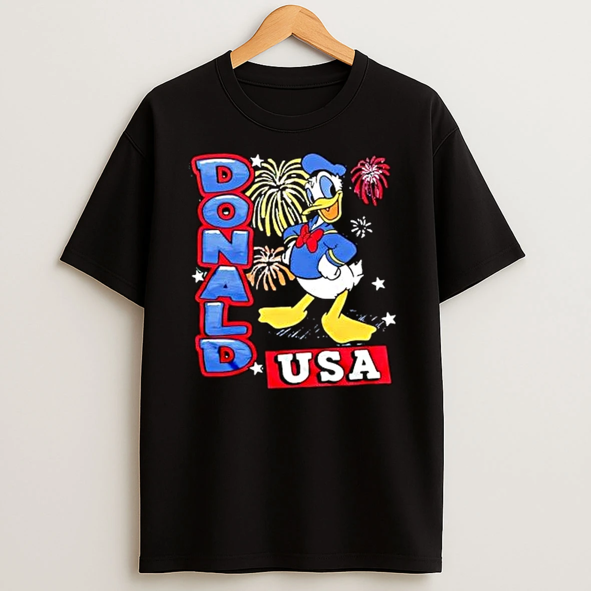Disney Donald Duck Fireworks Usa T Shirt