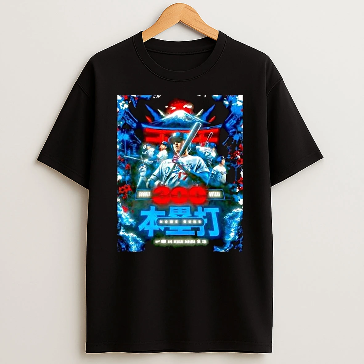 Dodgers Fan Gear Shohei Ohtani 300 Home Runs Graphic Los Angeles Dodgers T Shirt