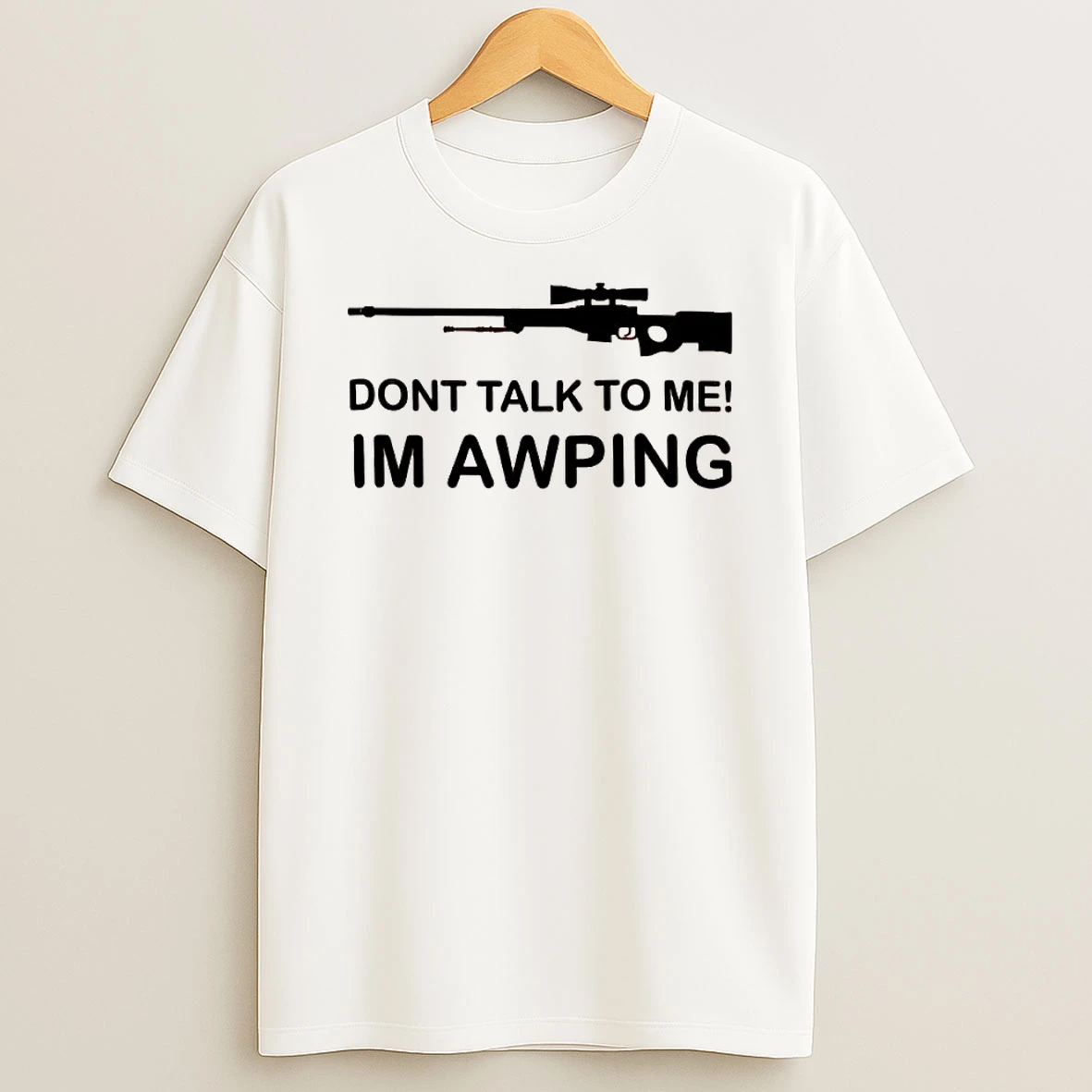 Gaming Gamer Gear Awp Sniper Rifle Dont Talk To Me Im Awping T Shirt