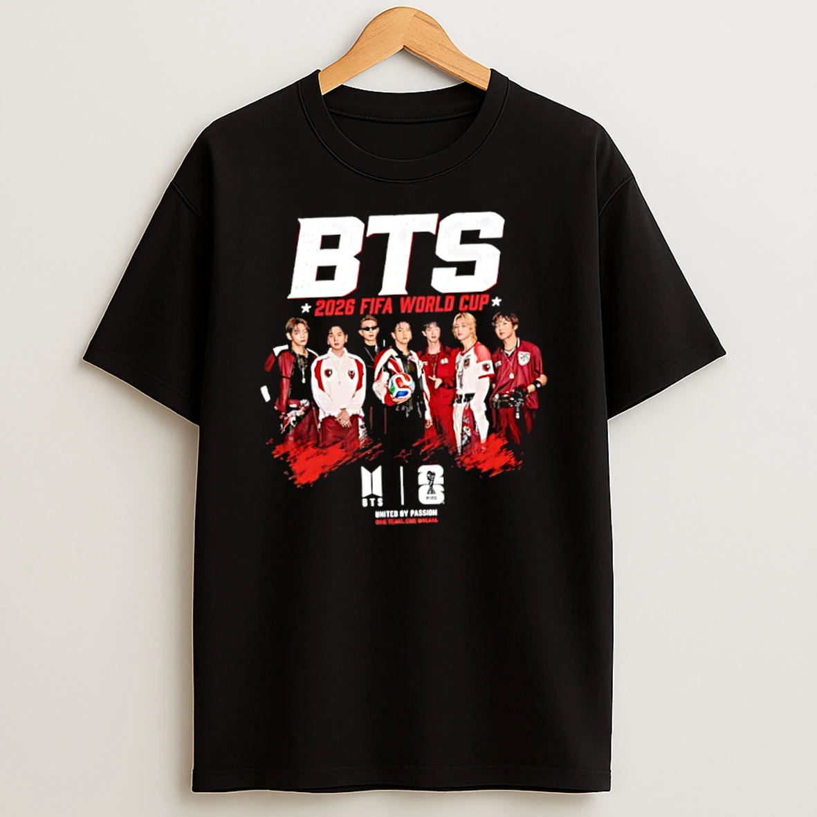 Officials Bts Members 2026 Fifa World Cup United By Passion One Team One Dream Premium T Shirt Sweatshirt Hoodie