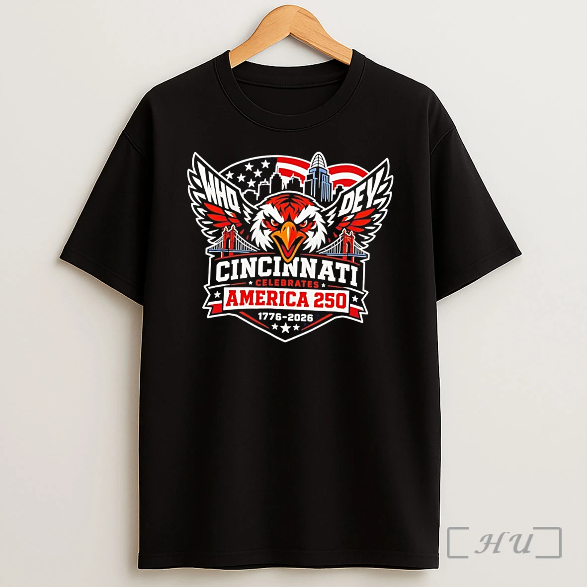 Officials Cincinnati Celebrates America 250 Eagle 1776 2026 Tee Shirt