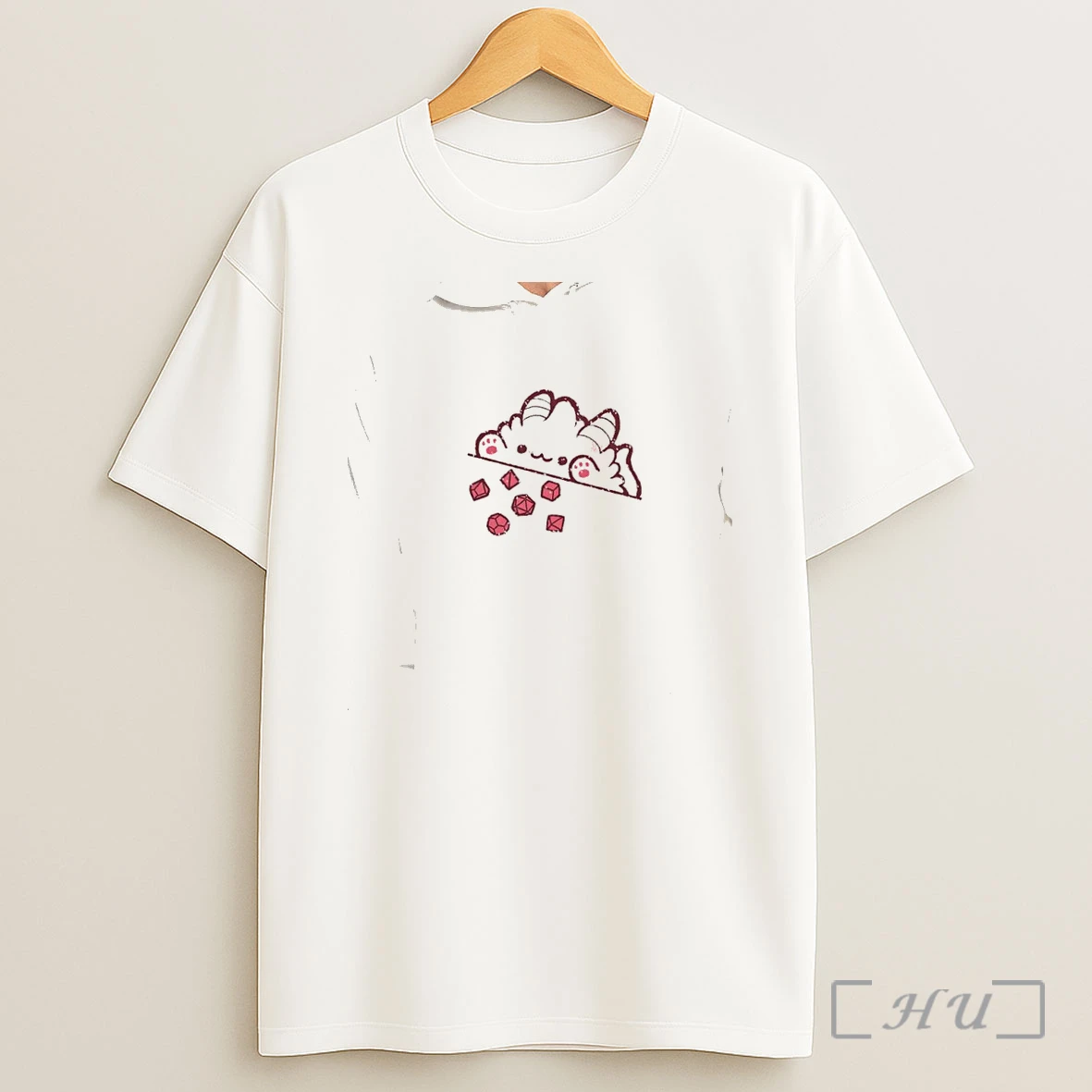 Officials Cute Dragon With Polyhedral Dice Dungeons And Dragons Tabletop Gaming Fan Shirt