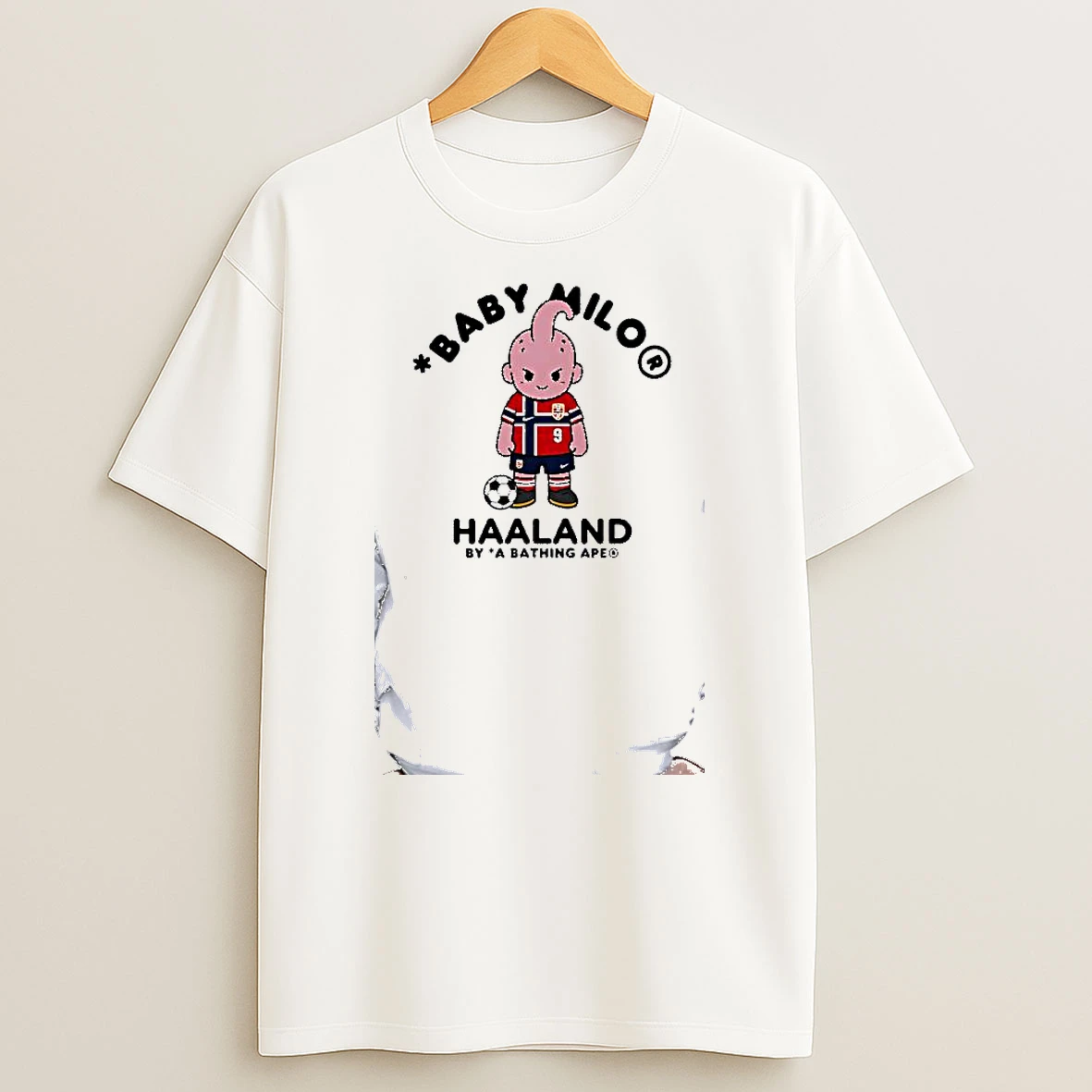 Officials Erling Haaland Norway National Team Baby Milo By A Bathing Ape Premium T Shirt Sweatshirt Hoodie