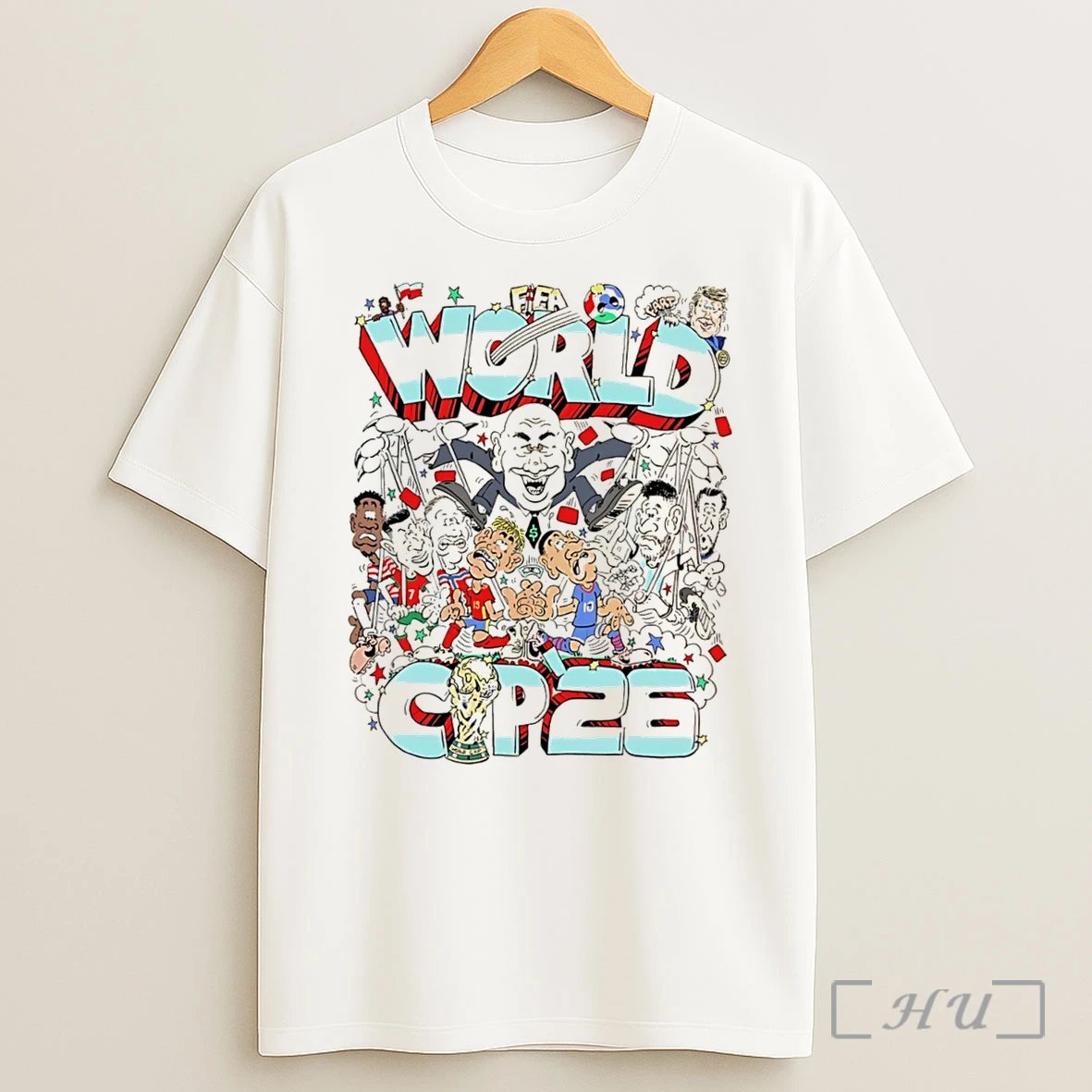 Officials Fifa World Cup 26 Caricature Tee Shirt
