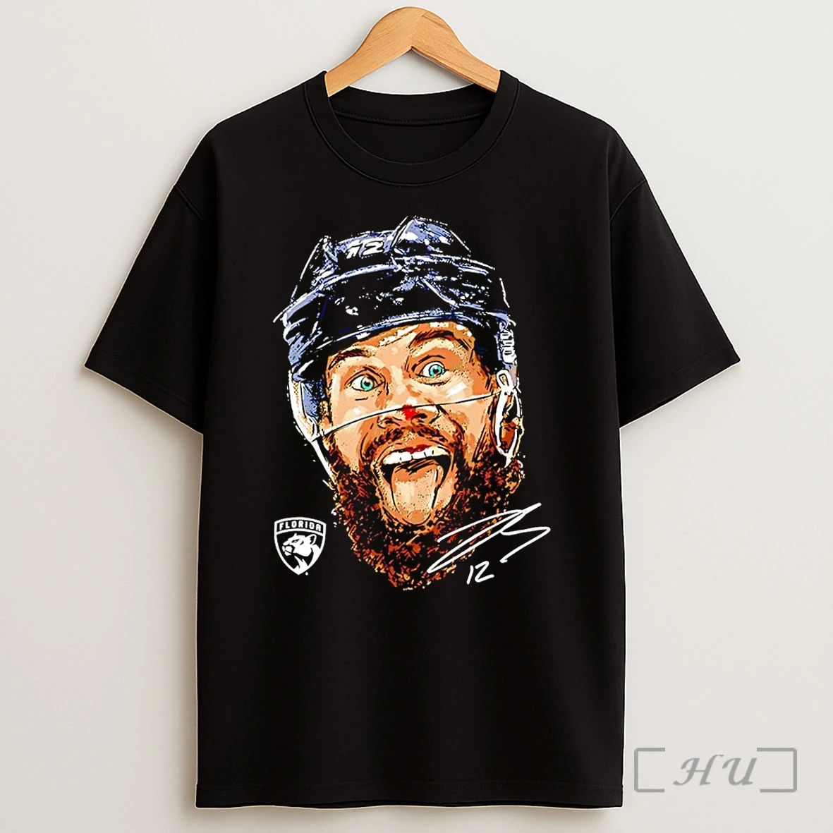 Officials Florida Panthers Gadjovich Enforcer Cartoon Illustration Black Shirt