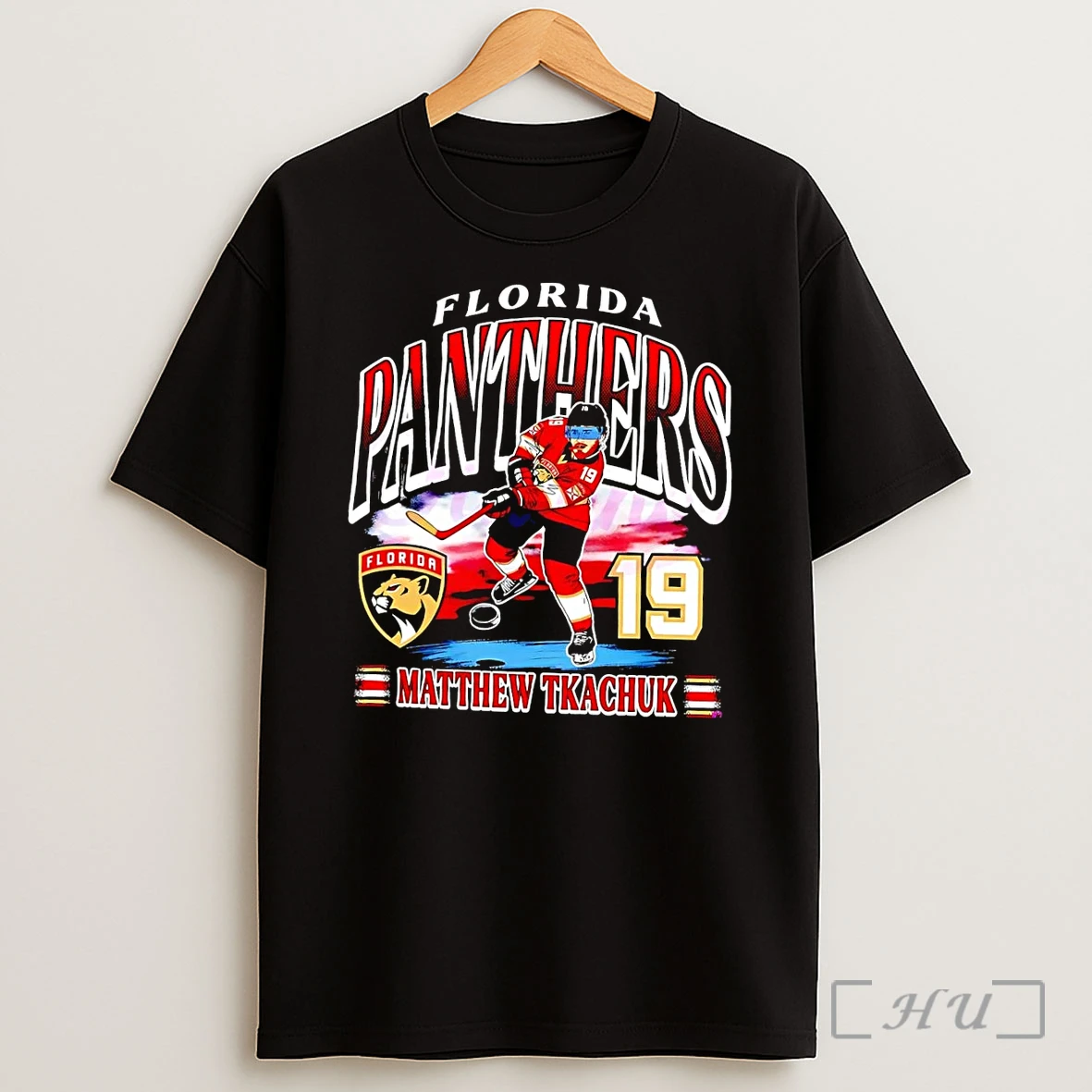 Officials Florida Panthers Number 19 Matthew Tkachuk Hockey Player Black Shirt