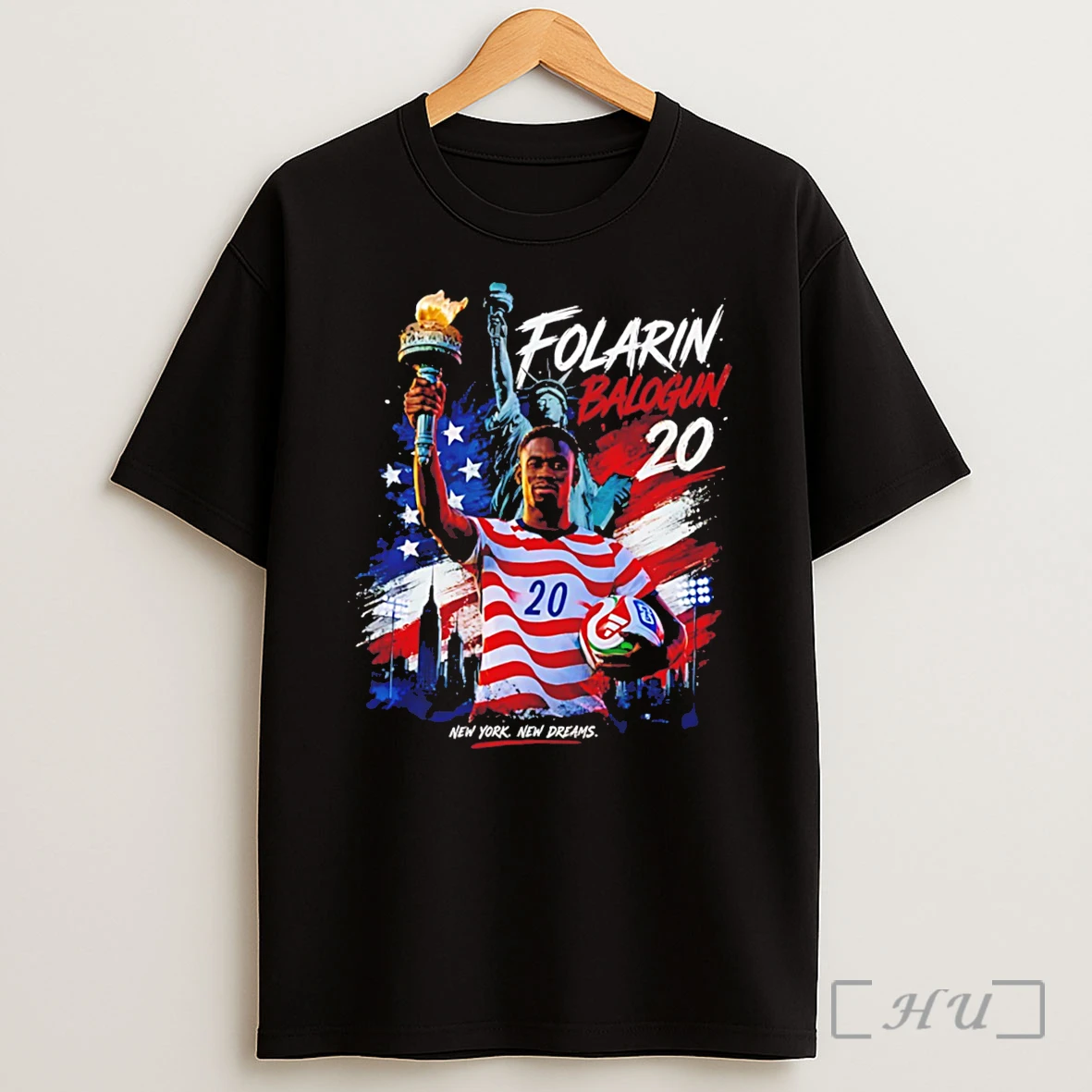 Officials Folarin Balogun Usa Soccer New York New Dreams Tee Shirt