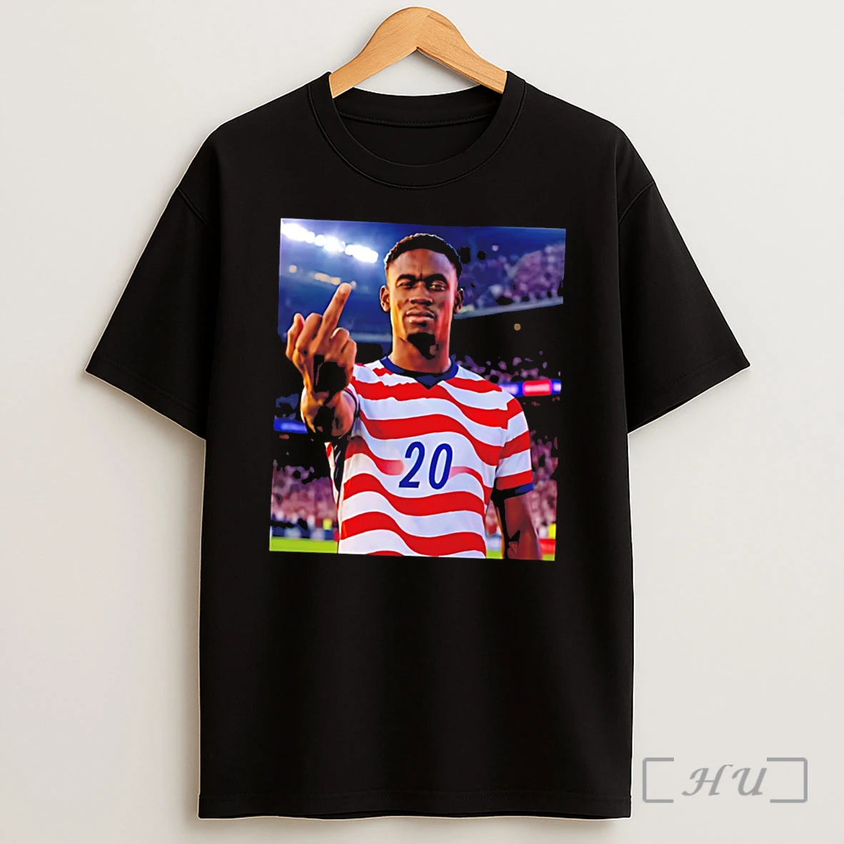 Officials Folarin Balogun Usa Soccer Middle Finger Tee Shirt