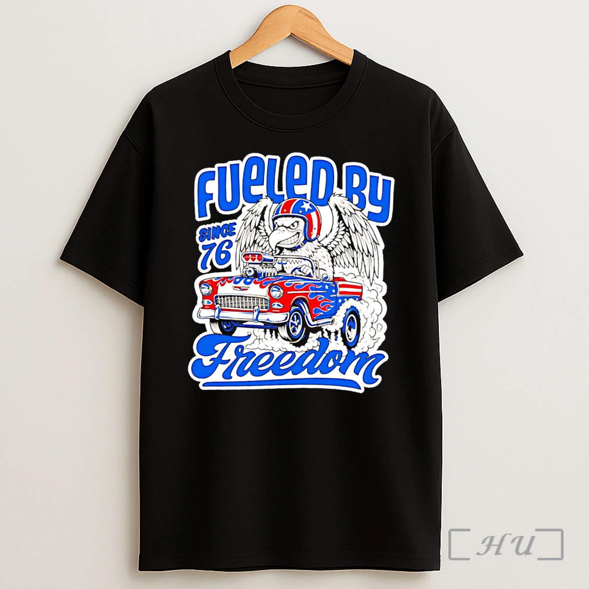 Officials Fueled By Freedom Hot Rod Eagle Usa 250 Tee Shirt