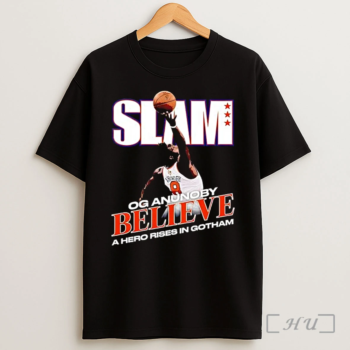 Officials Funny Slam Cover Og Anunoby Believe A Hero Rises In Gotham Shirt