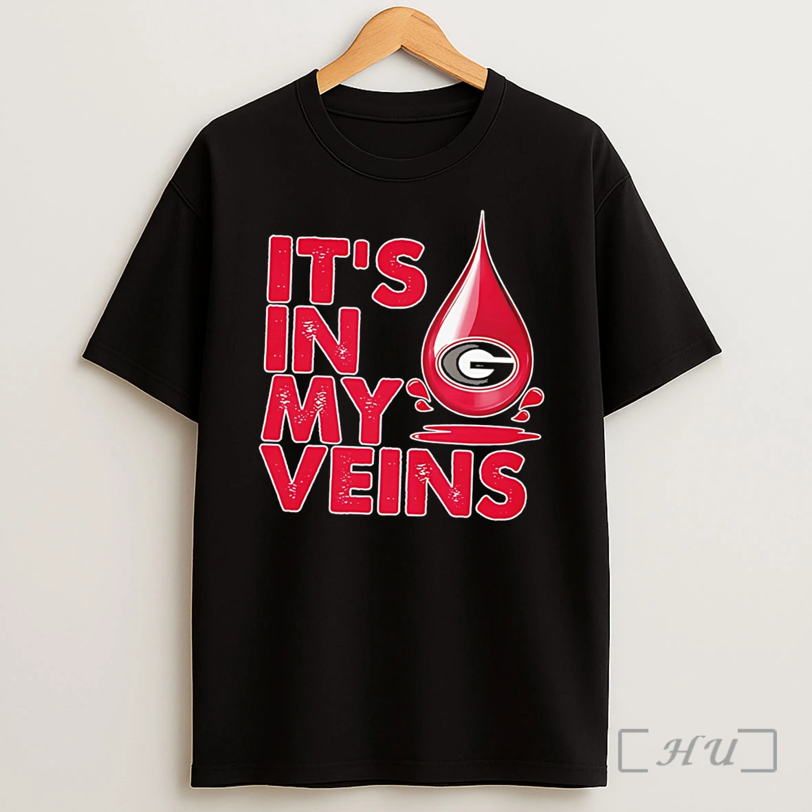 Officials Georgia Bulldogs Its In My Veins Blood Graphic Tee Shirt
