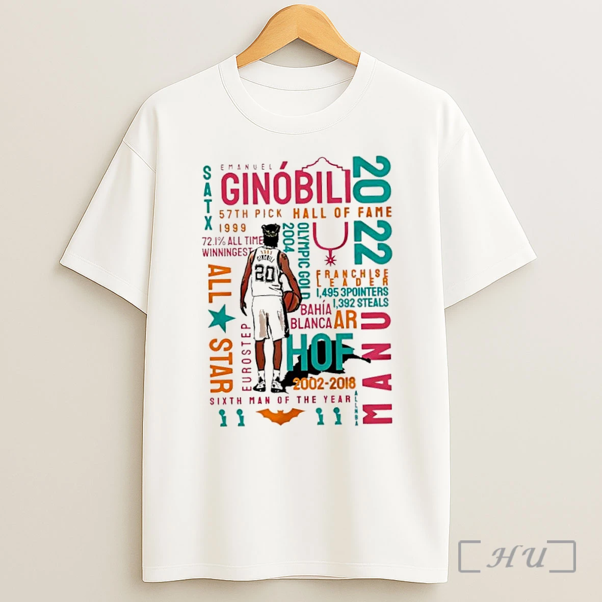 Officials Ginobili Hof Fiesta Cloud Football Shirt