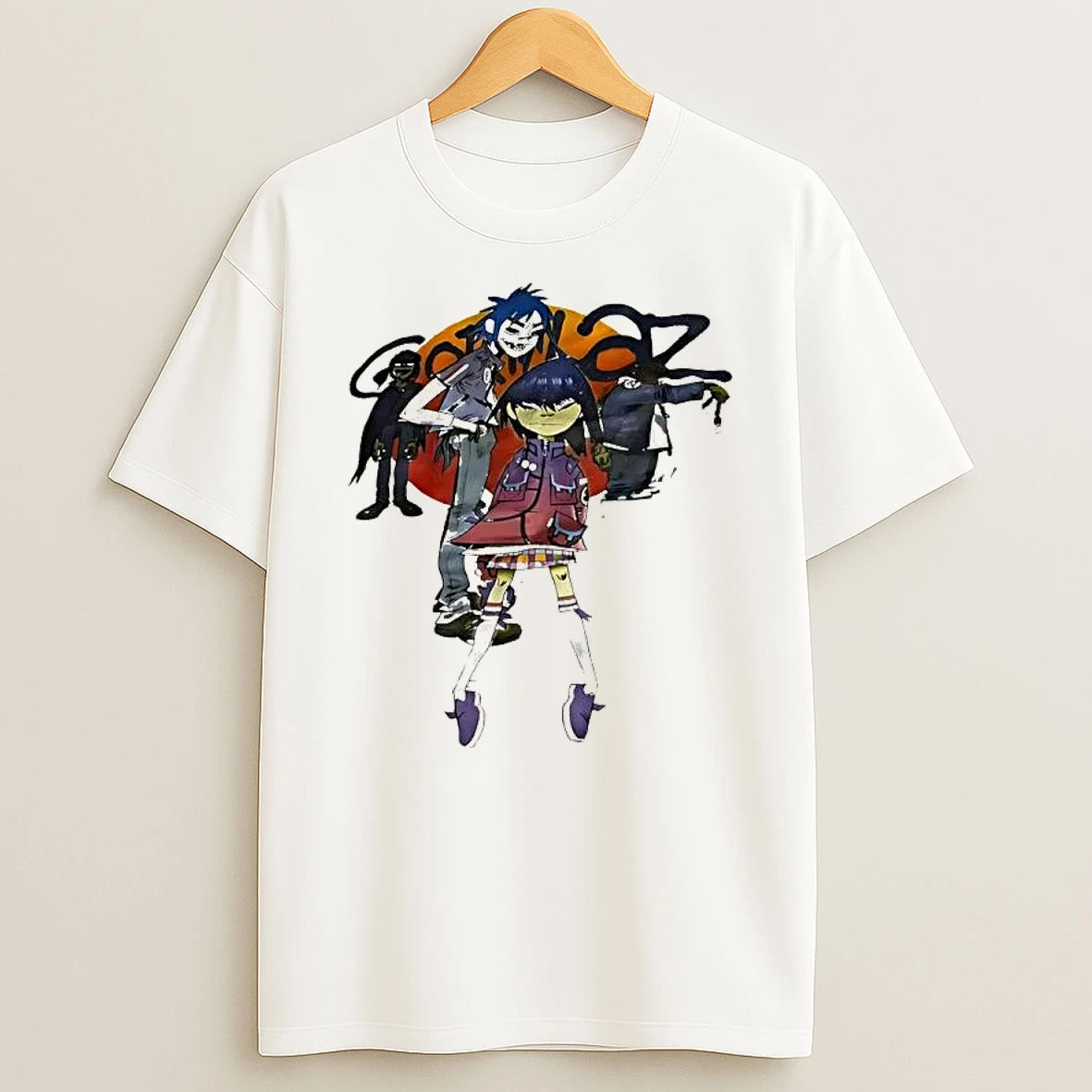 Officials Gorillaz Cartoon Band Members Group Portrait Gorillaz Premium T Shirt Sweatshirt Hoodie
