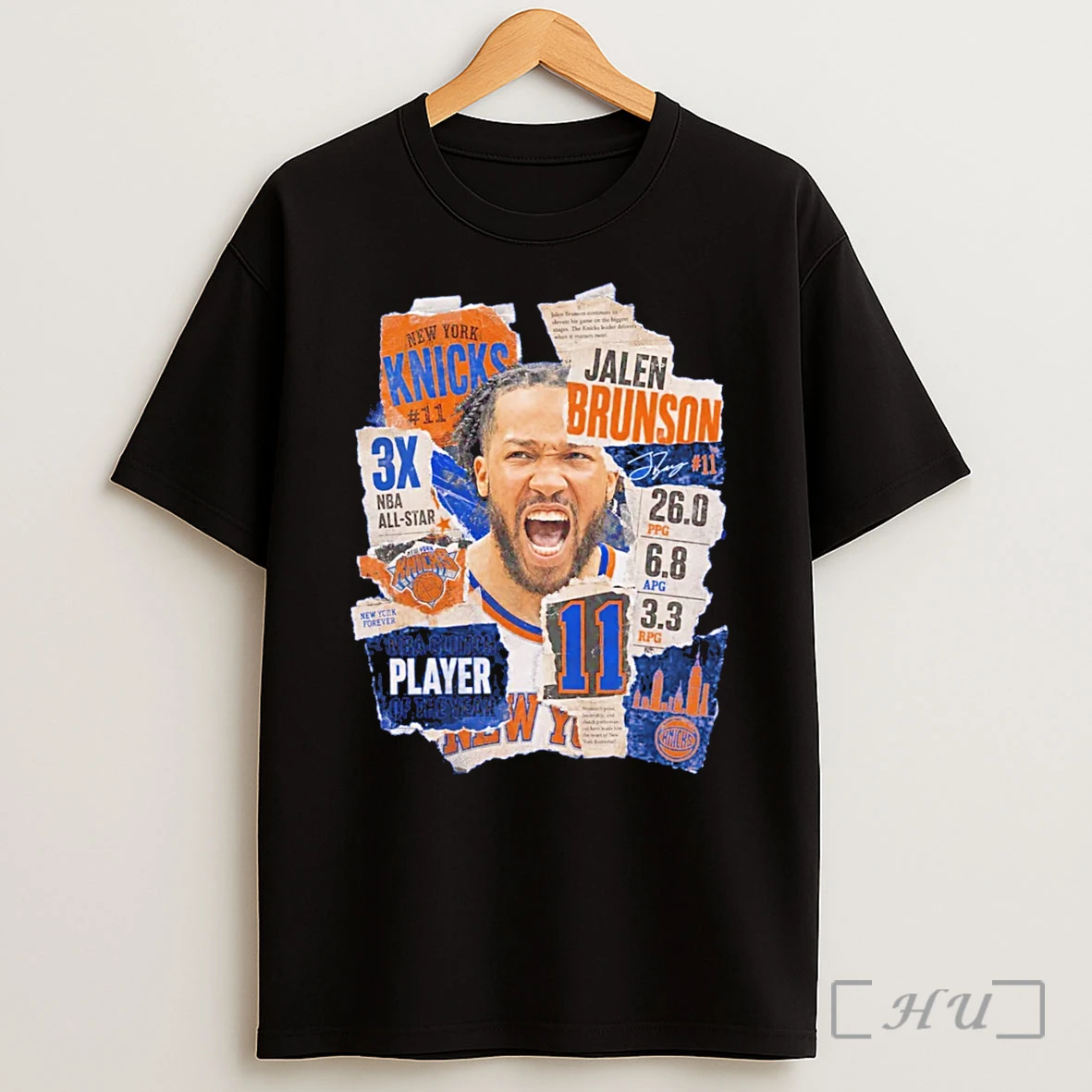 Officials Jalen Brunson New York Knicks 3x Nba All Star Champions Graphic Tee Shirt