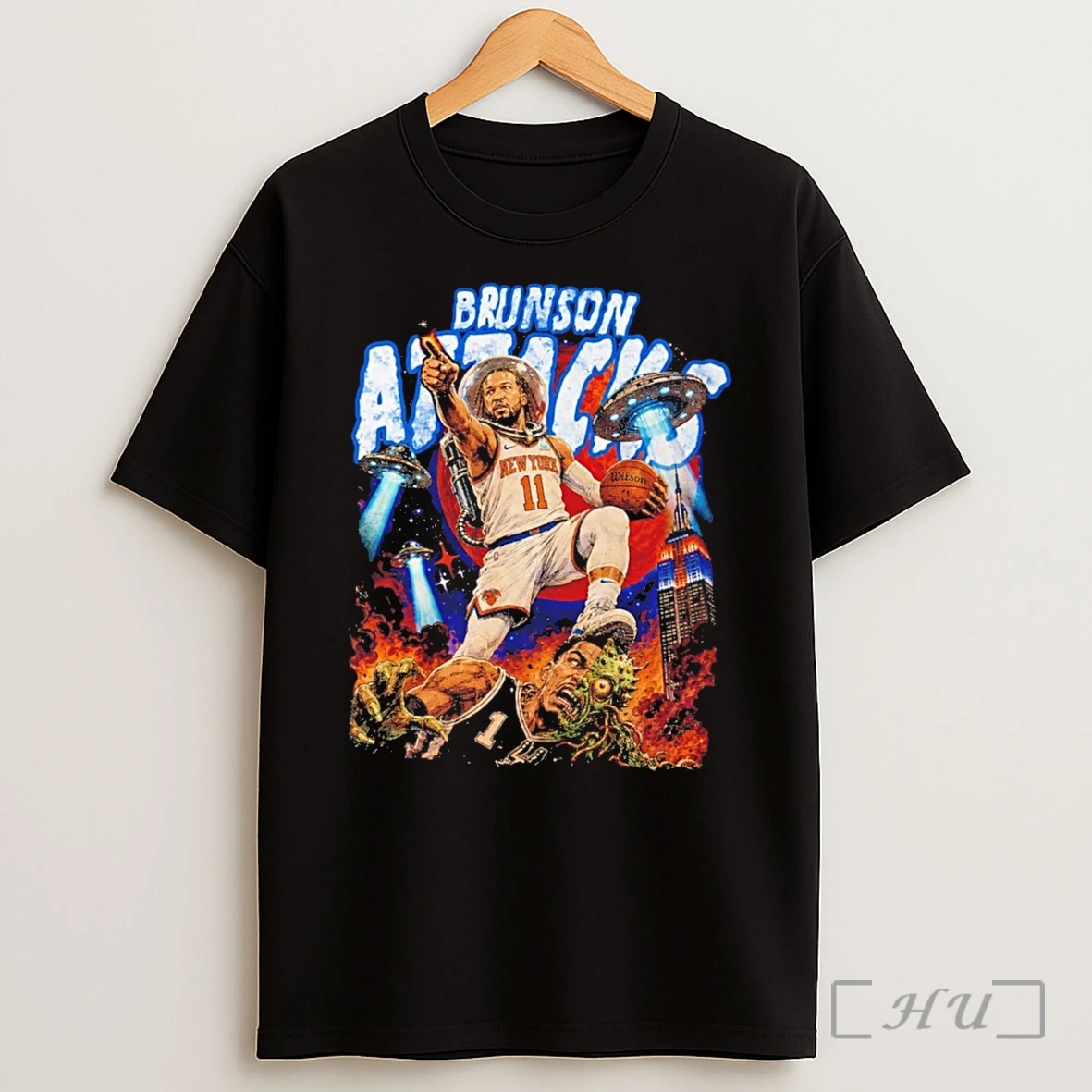 Officials Jalen Brunson New York Knicks Brunson Attacks Ufo Tee Shirt