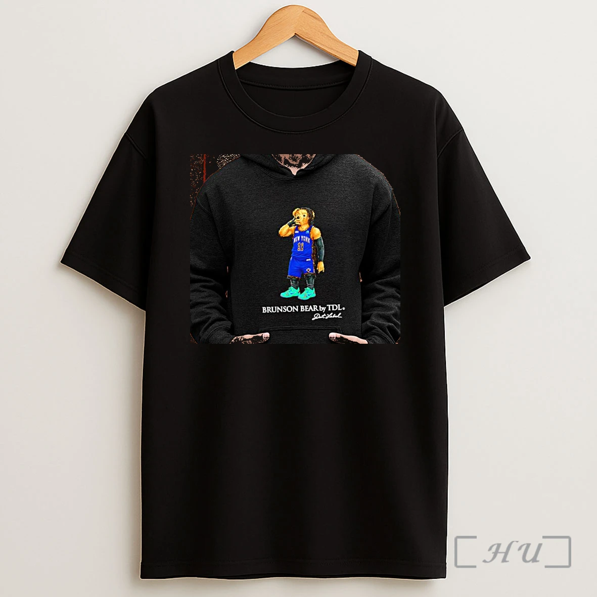 Officials Jalen Brunson New York Knicks Brunson Bear By Tdl Dut Label Basketball Shirt