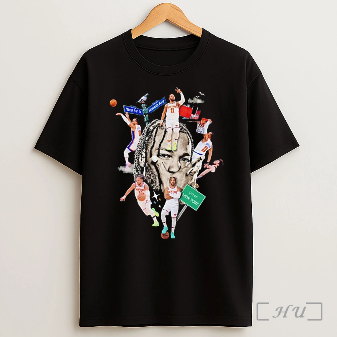 Officials Jalen Brunson New York Knicks Brunson Collage Graphic Tee Shirt