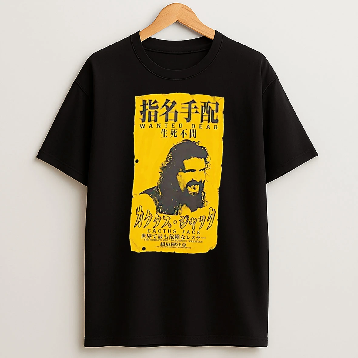 Officials Jamie Hayter Cactus Jack Wanted Dead Japanese Tee Premium T Shirt Sweatshirt Hoodie