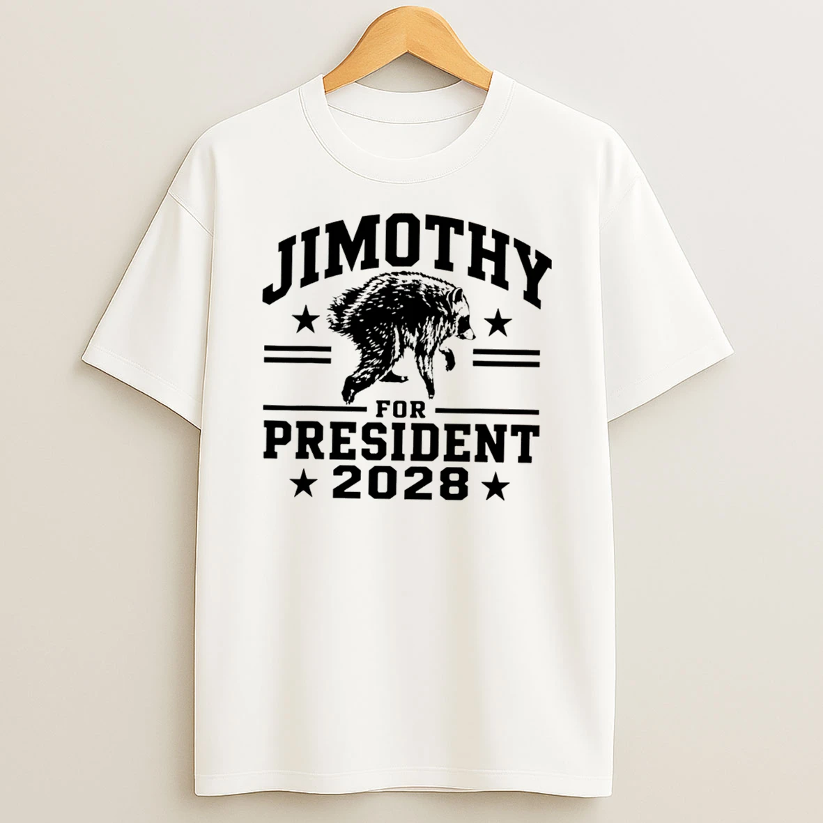 Officials Jimothy For President 2028 Raccoon Presidential Campaign Tee Premium T Shirt Sweatshirt Hoodie