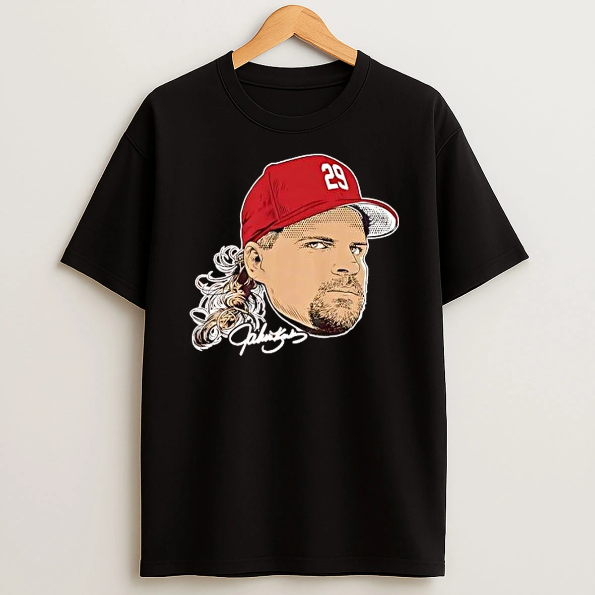 Officials Johnny Kingston 29 Portrait Baseball Art Philadelphia Phillies Premium T Shirt Sweatshirt Hoodie
