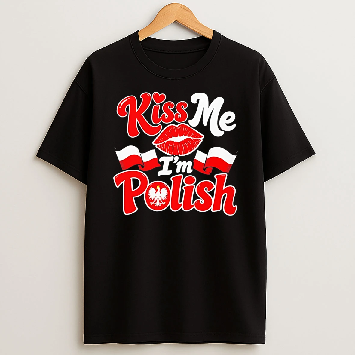 Officials Kiss Me Im Polish With Polish Eagle Emblem Tee Premium T Shirt Sweatshirt Hoodie