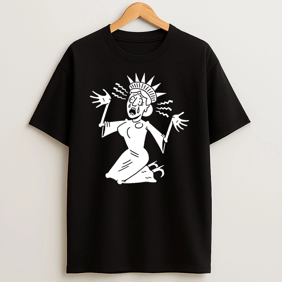 Officials Lady Liberty Patriotic Panic Tee Premium T Shirt Sweatshirt Hoodie