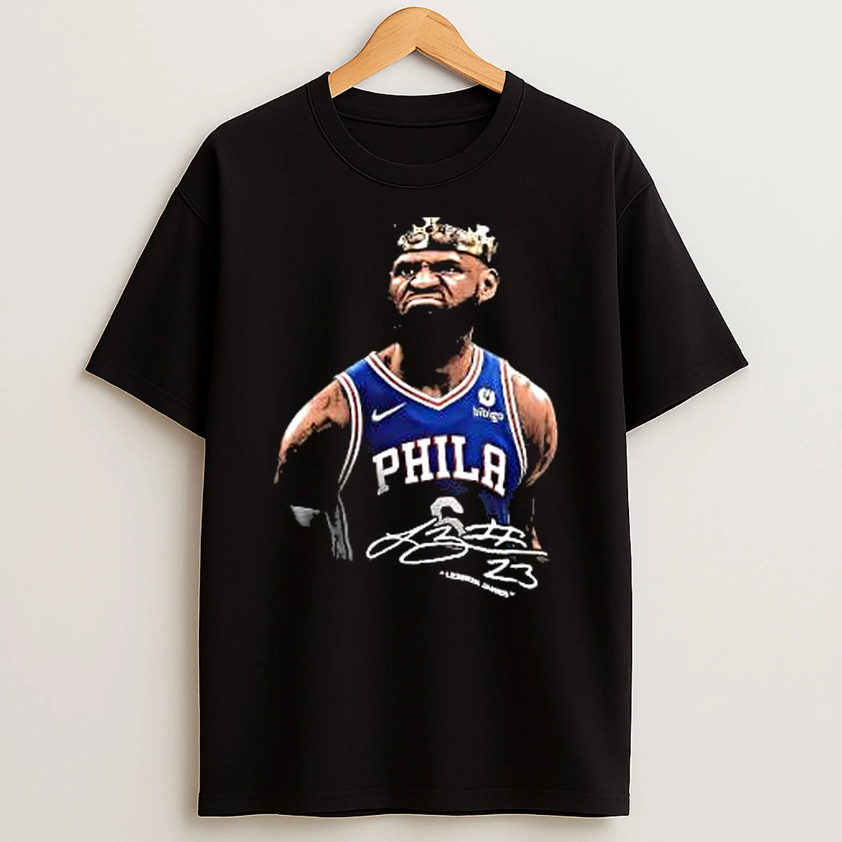 Officials Lebron James Philadelphia 76ers King 23 Signature Premium T Shirt Sweatshirt Hoodie