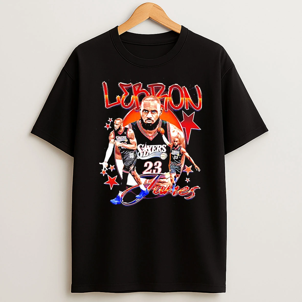 Officials Lebron James Philadelphia Sixers No 23 Bootleg Signature Tee Premium T Shirt Sweatshirt Hoodie