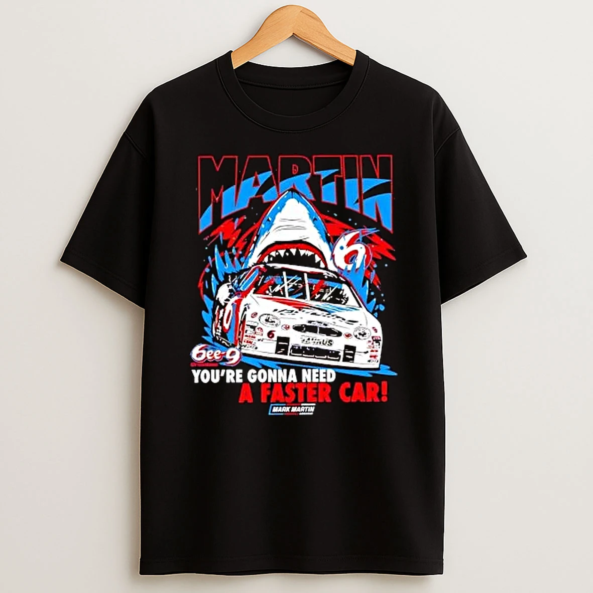 Officials Mark Martin Archive 6ee 9 Creations Mark Martin Shark Racing Car Premium T Shirt Sweatshirt Hoodie