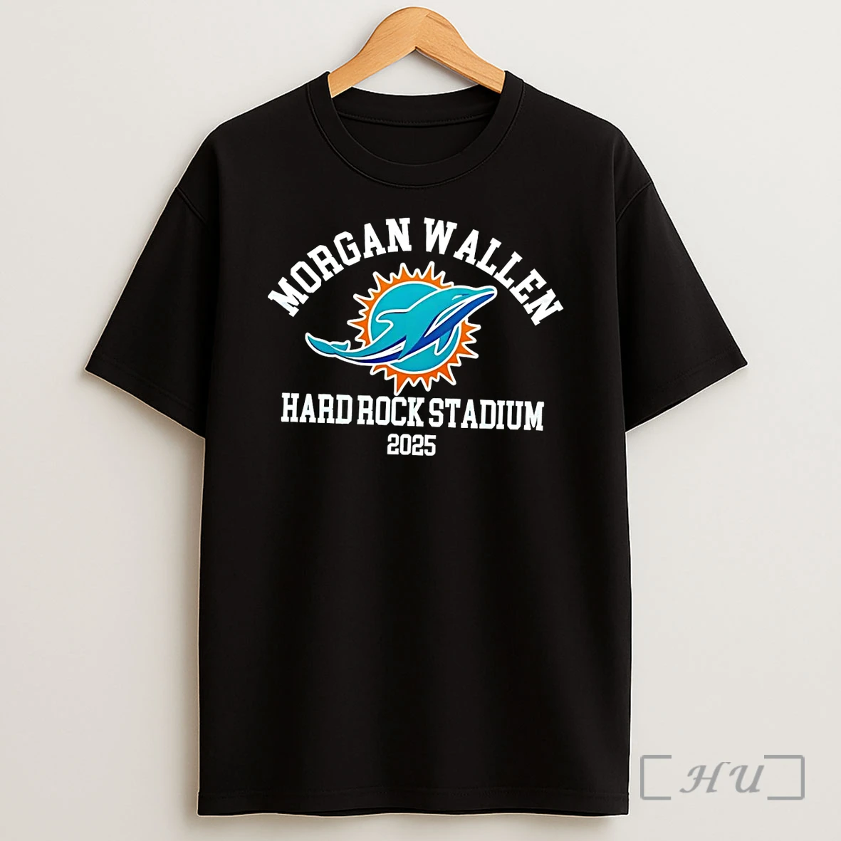 Officials Miami Dolphins X Morgan Wallen Tour 2026 Black Shirt