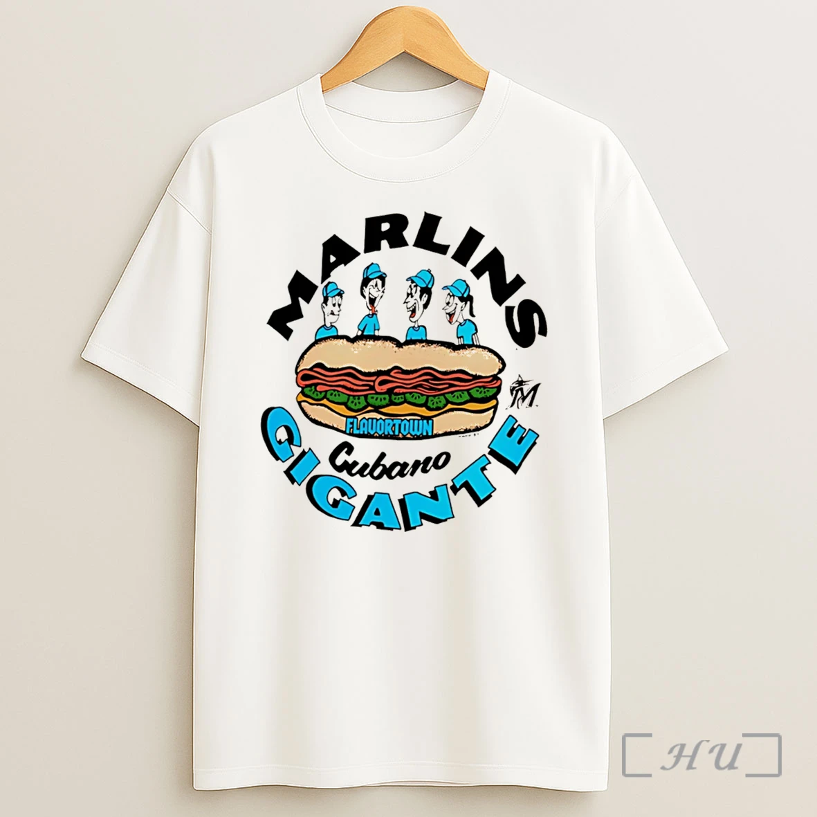 Officials Miami Marlins Cubano Gigante Food Tee Shirt