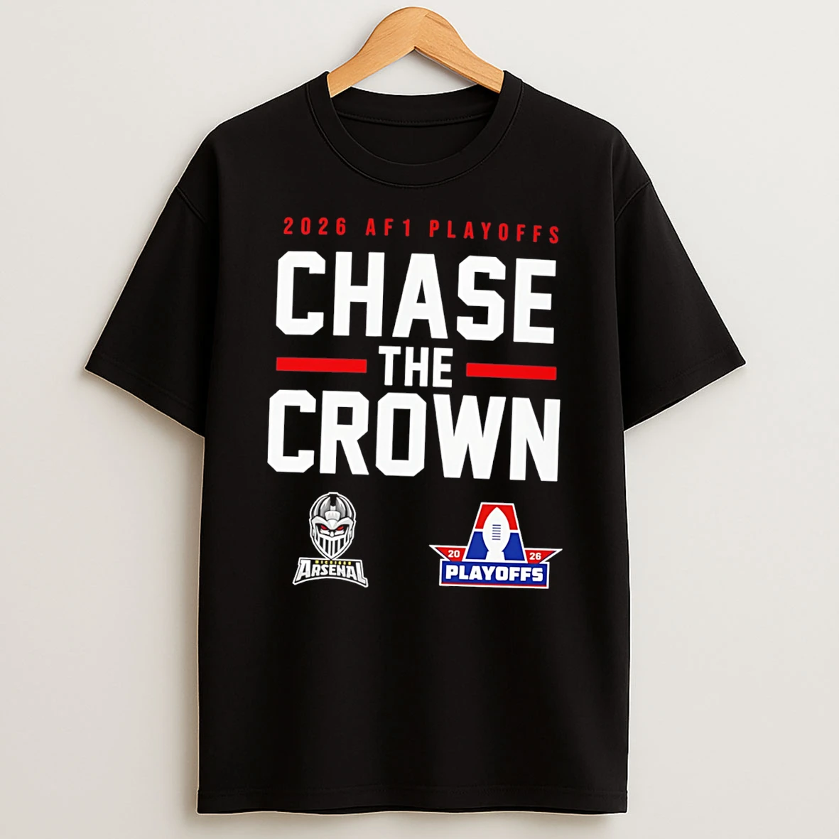 Officials Michigan Arsenal Chase The Crown 2026 Af1 Playoffs Logo Tee Premium T Shirt Sweatshirt Hoodie