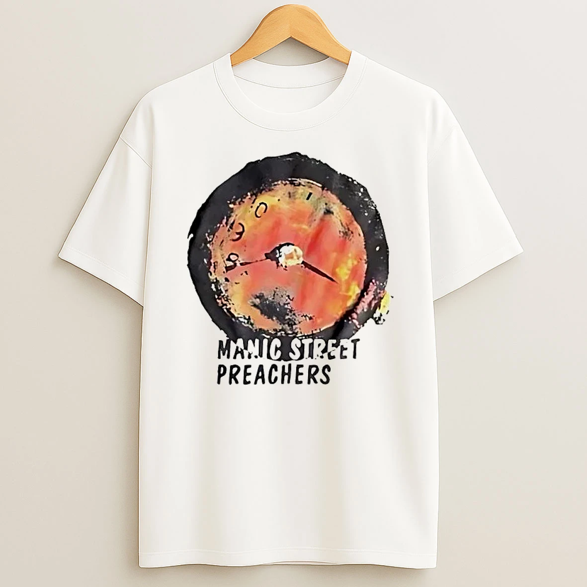 Officials Music Memorabilia Manic Street Preachers Clock Logo Premium T Shirt Sweatshirt Hoodie