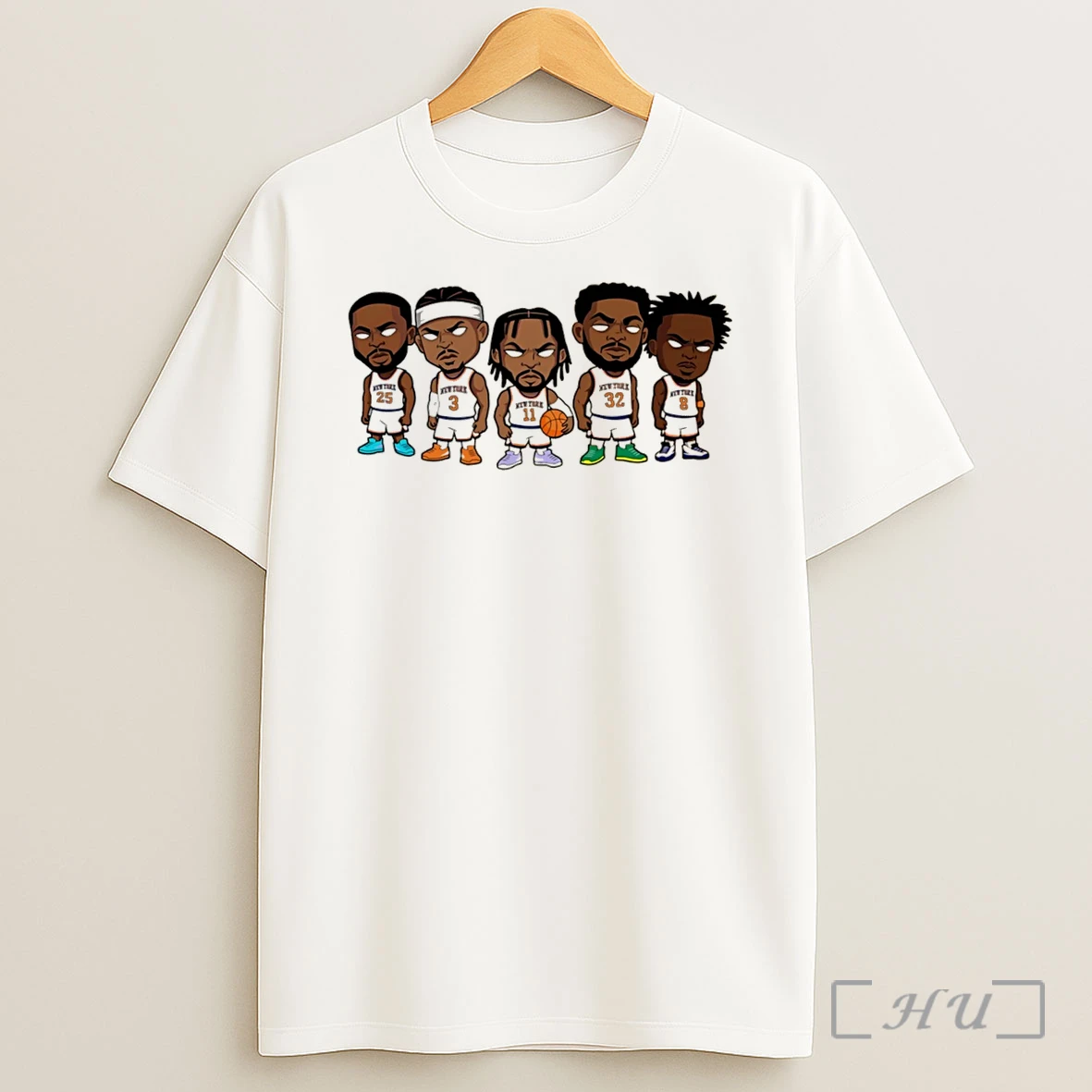 Officials Ny Basketball Toon Squad Caricature Tee Shirt