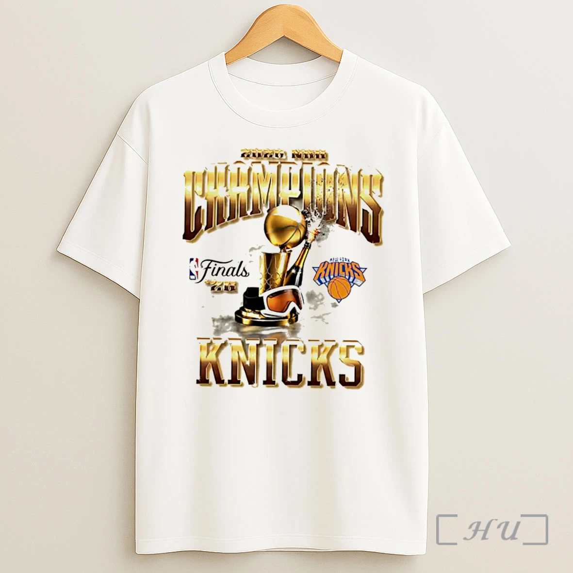 Officials New York Knicks Basketball 2026 Nba Finals Champions Trophy Tee Shirt