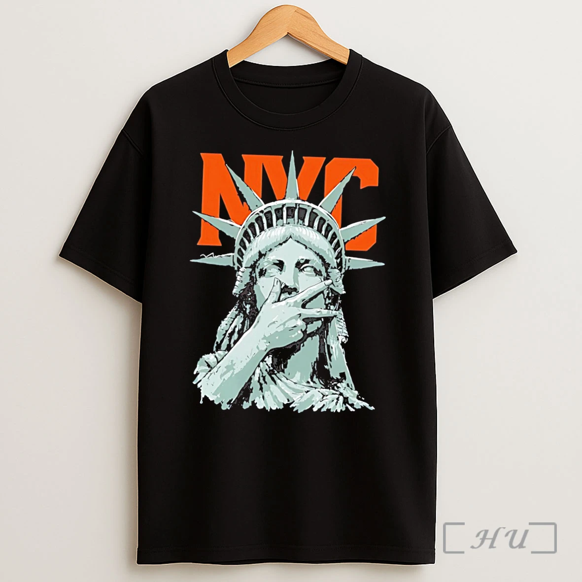 Officials New York Knicks City Statue Of Liberty Brunson Hand Gesture Graphic Tee Shirt