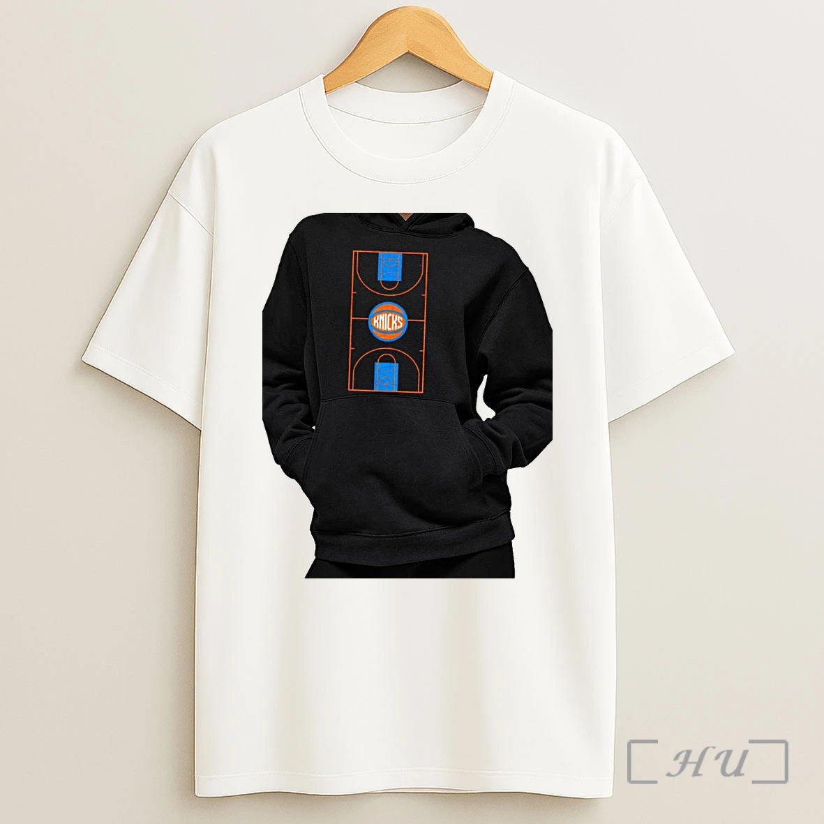 Officials New York Knicks Basketball Court Logo Shirt