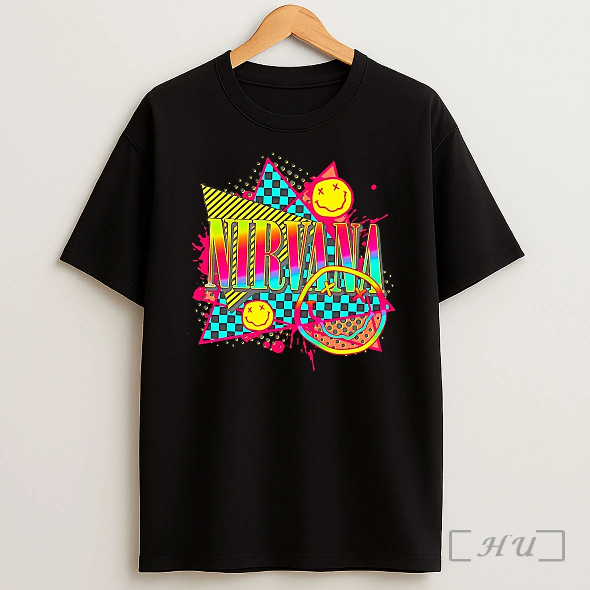 Officials Nirvana Smiley Face Pride Black Shirt