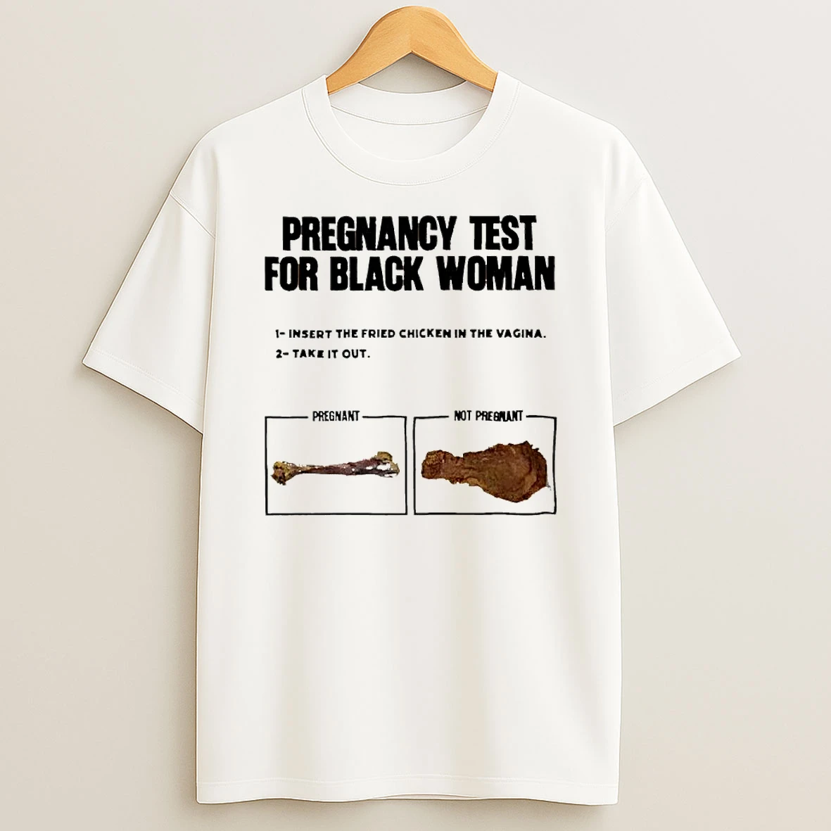 Officials Pregnancy Test For Black Woman Fried Chicken Joke Funny Graphic Premium T Shirt Sweatshirt Hoodie