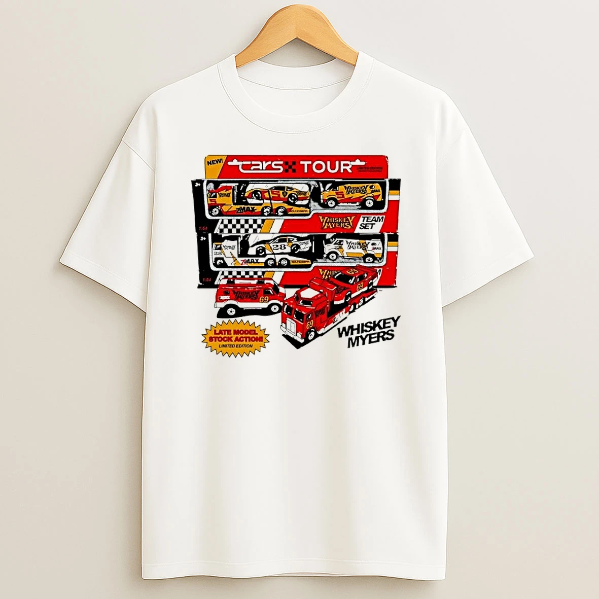 Officials Rw Whiskey Myers Cars Tour Die Cast Collectible Late Model Stock Action Premium T Shirt Sweatshirt Hoodie