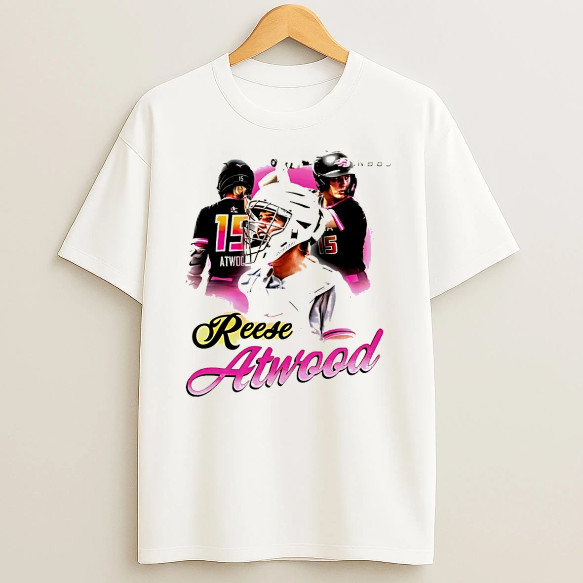 Officials Reese Atwood No 15 Ausl Collage Softball Tee Premium T Shirt Sweatshirt Hoodie