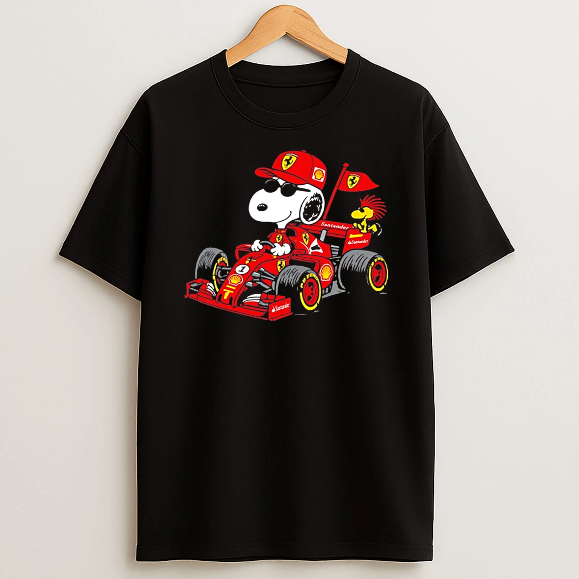 Officials Snoopy Ferrari F1 Woodstock Formula Racing Tee Premium T Shirt Sweatshirt Hoodie