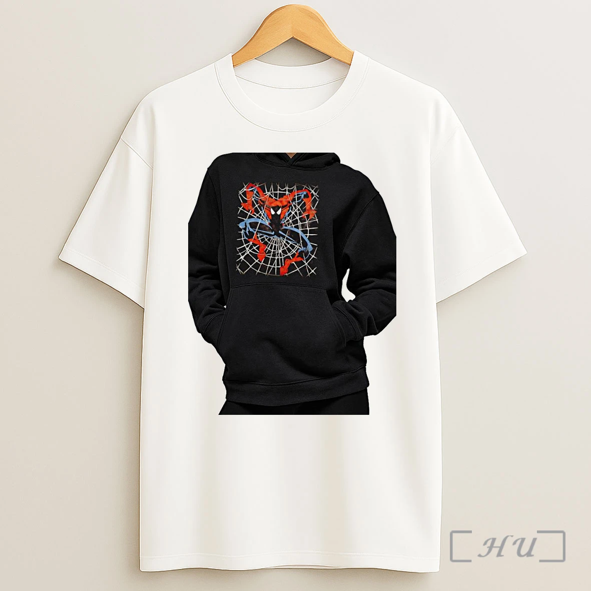 Officials Spider Man Marvel Comics Character Crawling On Webbing Superhero Action Figure Shirt