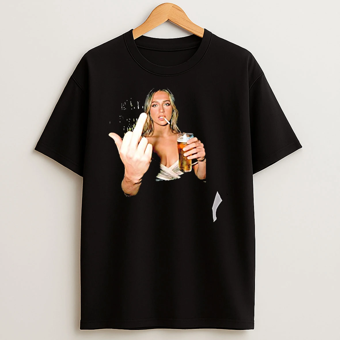 Officials Tate Mcrae Beer And Cigarette Middle Finger Pose Portrait Premium T Shirt Sweatshirt Hoodie