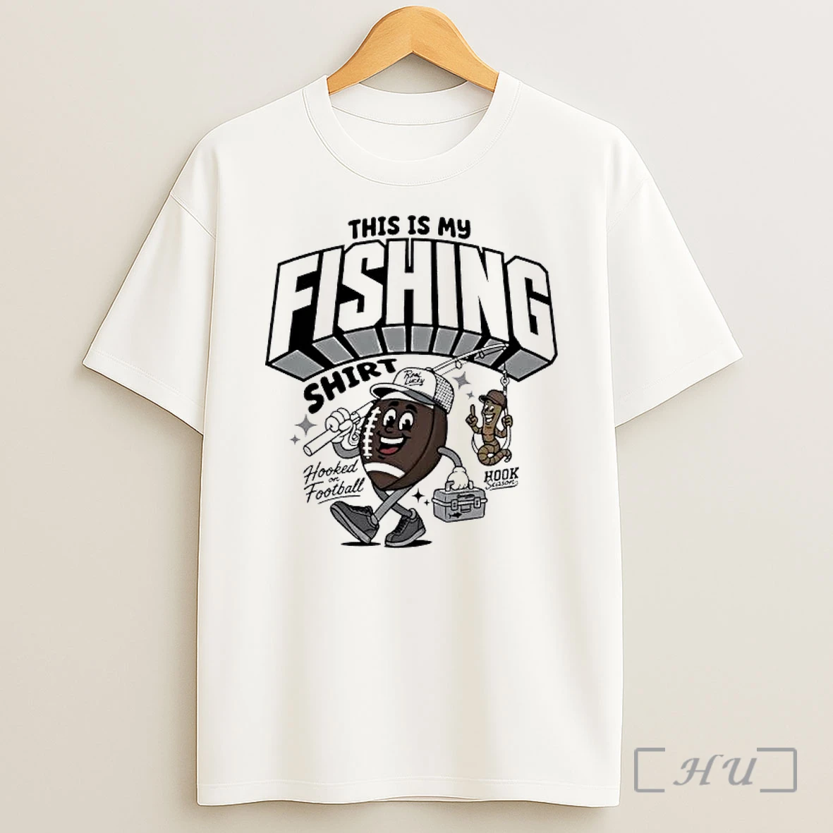 Officials This Is My Fishing Hooked On Football Shirt