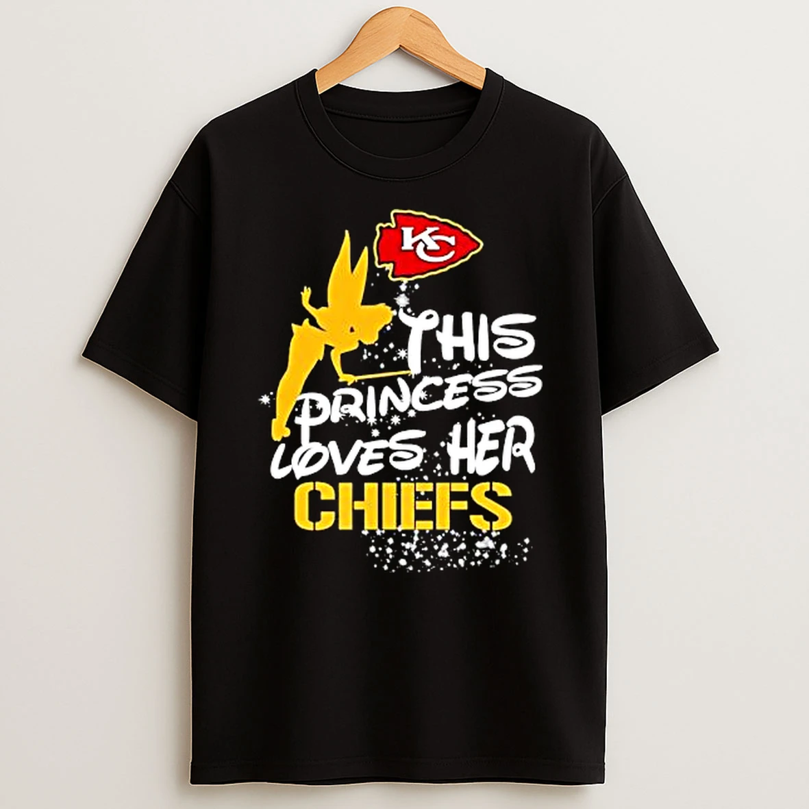 Officials Tinkerbell This Princess Loves Her Kc Chiefs Premium T Shirt Sweatshirt Hoodie
